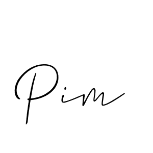 Use a signature maker to create a handwritten signature online. With this signature software, you can design (Allison_Script) your own signature for name Pim. Pim signature style 2 images and pictures png