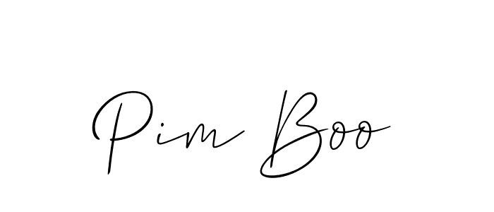 Pim Boo stylish signature style. Best Handwritten Sign (Allison_Script) for my name. Handwritten Signature Collection Ideas for my name Pim Boo. Pim Boo signature style 2 images and pictures png