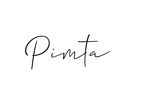 if you are searching for the best signature style for your name Pimta. so please give up your signature search. here we have designed multiple signature styles  using Allison_Script. Pimta signature style 2 images and pictures png