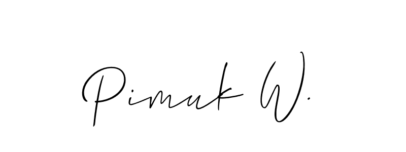 See photos of Pimuk W. official signature by Spectra . Check more albums & portfolios. Read reviews & check more about Allison_Script font. Pimuk W. signature style 2 images and pictures png