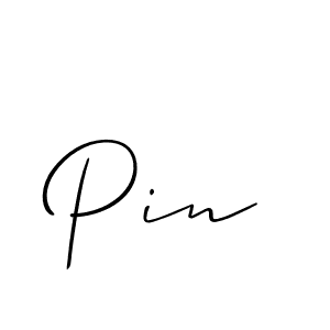 Design your own signature with our free online signature maker. With this signature software, you can create a handwritten (Allison_Script) signature for name Pin. Pin signature style 2 images and pictures png
