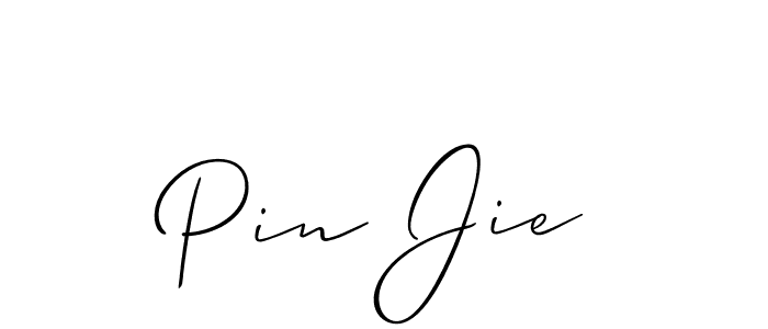 if you are searching for the best signature style for your name Pin Jie. so please give up your signature search. here we have designed multiple signature styles  using Allison_Script. Pin Jie signature style 2 images and pictures png