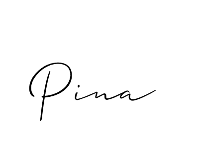 Pina stylish signature style. Best Handwritten Sign (Allison_Script) for my name. Handwritten Signature Collection Ideas for my name Pina. Pina signature style 2 images and pictures png