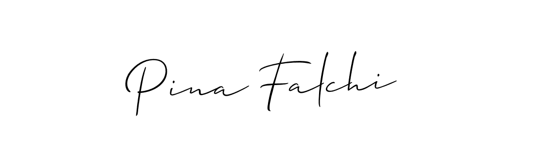 How to make Pina Falchi name signature. Use Allison_Script style for creating short signs online. This is the latest handwritten sign. Pina Falchi signature style 2 images and pictures png