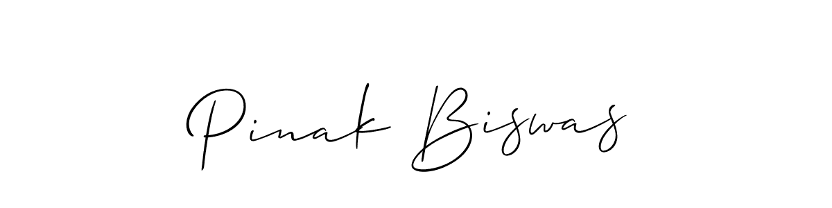 Design your own signature with our free online signature maker. With this signature software, you can create a handwritten (Allison_Script) signature for name Pinak Biswas. Pinak Biswas signature style 2 images and pictures png