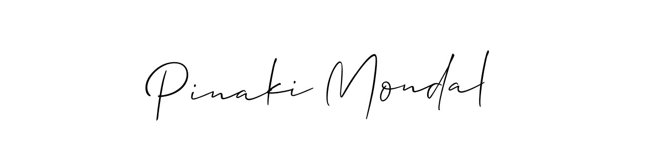 It looks lik you need a new signature style for name Pinaki Mondal. Design unique handwritten (Allison_Script) signature with our free signature maker in just a few clicks. Pinaki Mondal signature style 2 images and pictures png