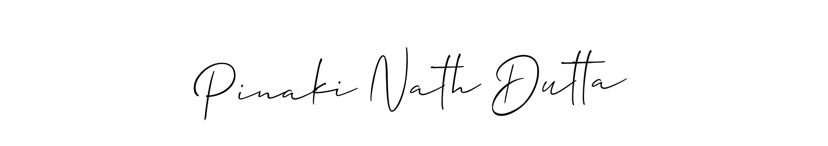 Allison_Script is a professional signature style that is perfect for those who want to add a touch of class to their signature. It is also a great choice for those who want to make their signature more unique. Get Pinaki Nath Dutta name to fancy signature for free. Pinaki Nath Dutta signature style 2 images and pictures png