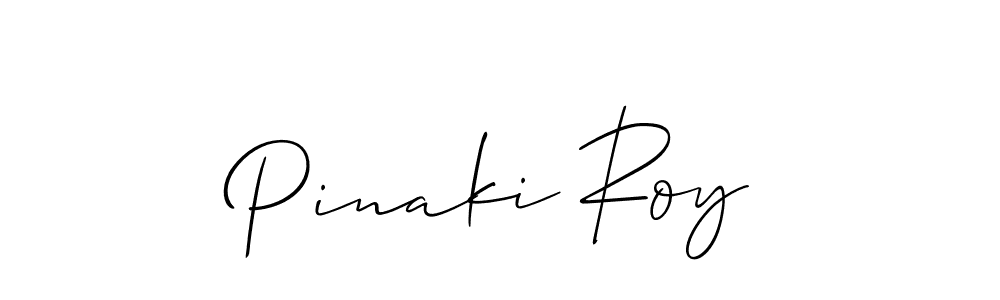 How to make Pinaki Roy name signature. Use Allison_Script style for creating short signs online. This is the latest handwritten sign. Pinaki Roy signature style 2 images and pictures png