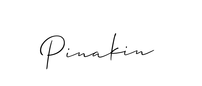 Use a signature maker to create a handwritten signature online. With this signature software, you can design (Allison_Script) your own signature for name Pinakin. Pinakin signature style 2 images and pictures png