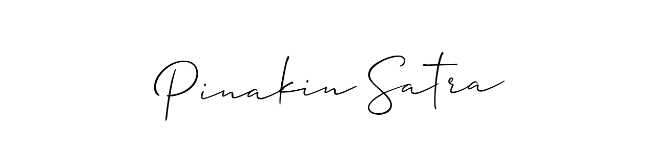 Also we have Pinakin Satra name is the best signature style. Create professional handwritten signature collection using Allison_Script autograph style. Pinakin Satra signature style 2 images and pictures png