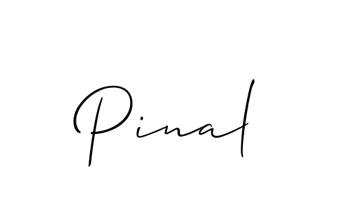 Make a beautiful signature design for name Pinal. Use this online signature maker to create a handwritten signature for free. Pinal signature style 2 images and pictures png