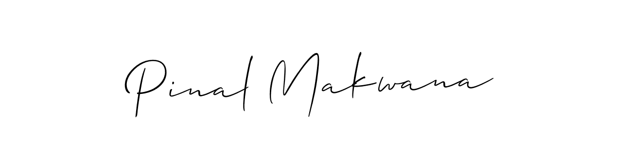 Design your own signature with our free online signature maker. With this signature software, you can create a handwritten (Allison_Script) signature for name Pinal Makwana. Pinal Makwana signature style 2 images and pictures png