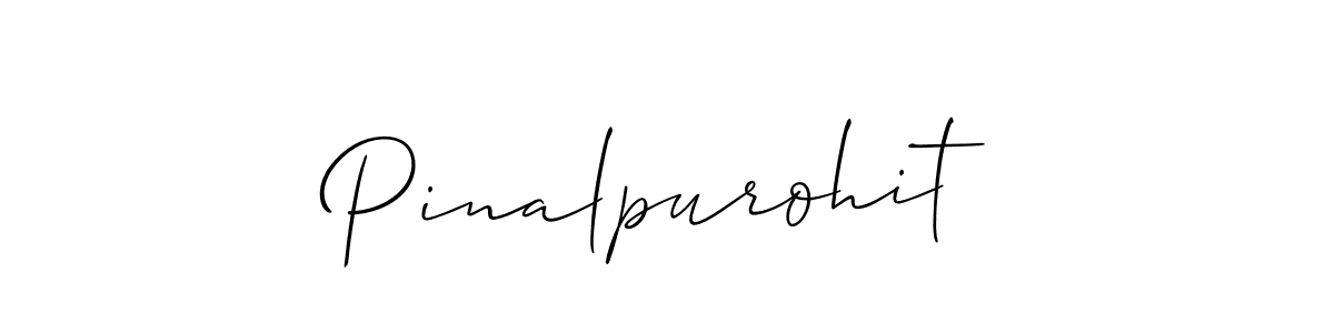 How to make Pinalpurohit name signature. Use Allison_Script style for creating short signs online. This is the latest handwritten sign. Pinalpurohit signature style 2 images and pictures png