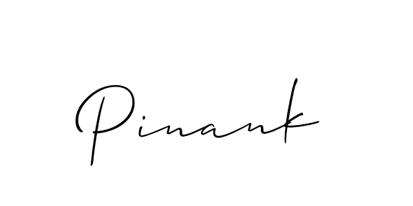 Also we have Pinank name is the best signature style. Create professional handwritten signature collection using Allison_Script autograph style. Pinank signature style 2 images and pictures png