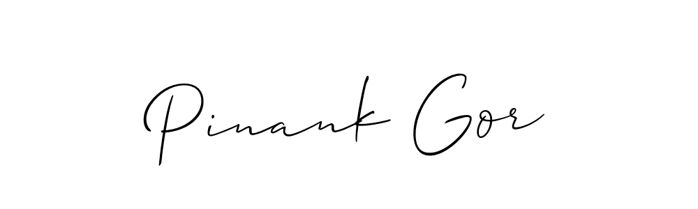 This is the best signature style for the Pinank Gor name. Also you like these signature font (Allison_Script). Mix name signature. Pinank Gor signature style 2 images and pictures png