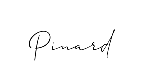 Use a signature maker to create a handwritten signature online. With this signature software, you can design (Allison_Script) your own signature for name Pinard. Pinard signature style 2 images and pictures png