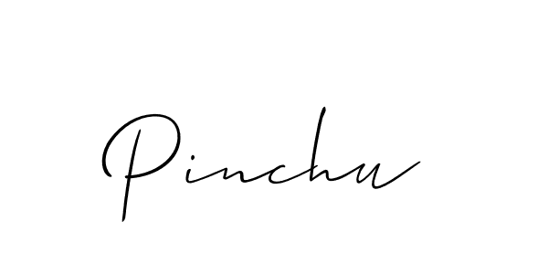 How to make Pinchu name signature. Use Allison_Script style for creating short signs online. This is the latest handwritten sign. Pinchu signature style 2 images and pictures png