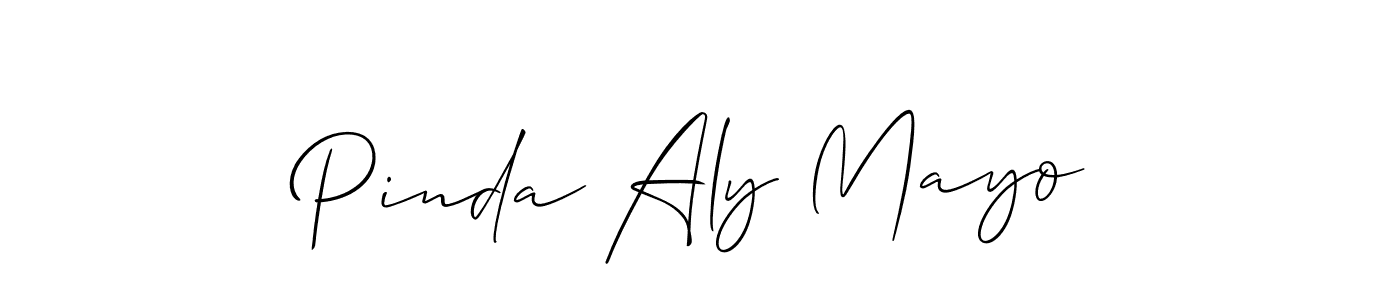 Use a signature maker to create a handwritten signature online. With this signature software, you can design (Allison_Script) your own signature for name Pinda Aly Mayo. Pinda Aly Mayo signature style 2 images and pictures png