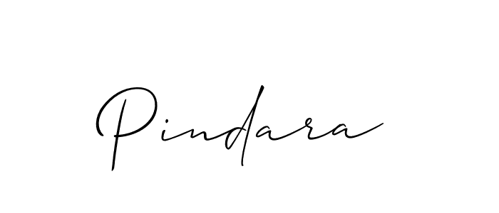 Use a signature maker to create a handwritten signature online. With this signature software, you can design (Allison_Script) your own signature for name Pindara. Pindara signature style 2 images and pictures png