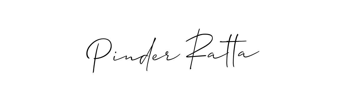 Create a beautiful signature design for name Pinder Ratta. With this signature (Allison_Script) fonts, you can make a handwritten signature for free. Pinder Ratta signature style 2 images and pictures png