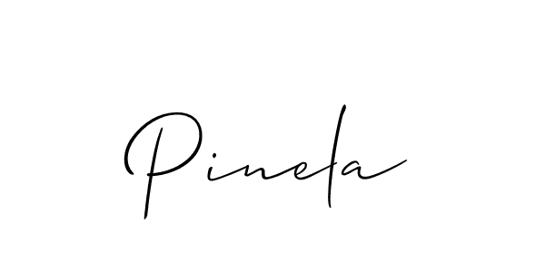 Allison_Script is a professional signature style that is perfect for those who want to add a touch of class to their signature. It is also a great choice for those who want to make their signature more unique. Get Pinela name to fancy signature for free. Pinela signature style 2 images and pictures png