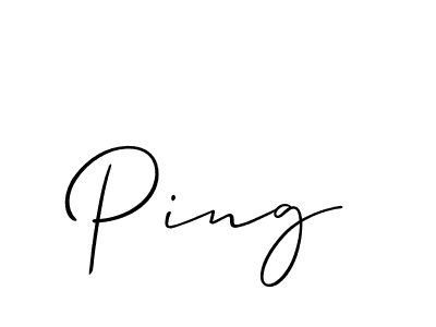 It looks lik you need a new signature style for name Ping. Design unique handwritten (Allison_Script) signature with our free signature maker in just a few clicks. Ping signature style 2 images and pictures png