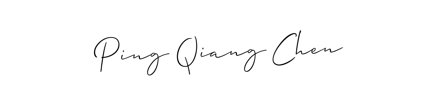 Design your own signature with our free online signature maker. With this signature software, you can create a handwritten (Allison_Script) signature for name Ping Qiang Chen. Ping Qiang Chen signature style 2 images and pictures png