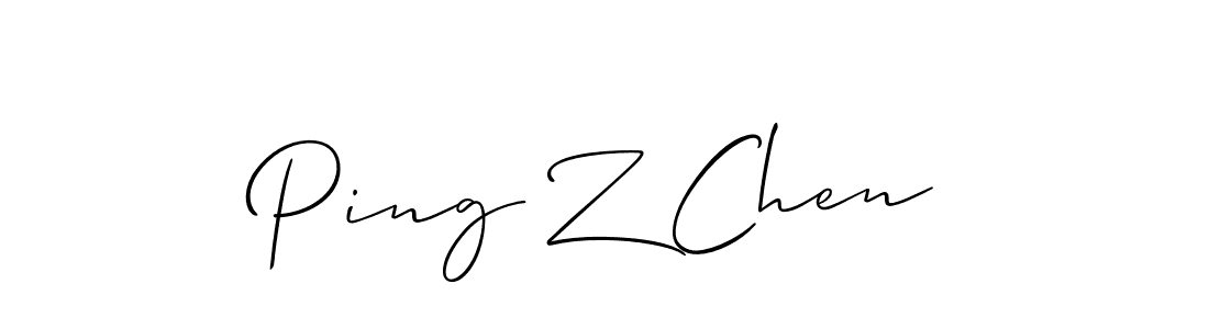 Allison_Script is a professional signature style that is perfect for those who want to add a touch of class to their signature. It is also a great choice for those who want to make their signature more unique. Get Ping Z Chen name to fancy signature for free. Ping Z Chen signature style 2 images and pictures png