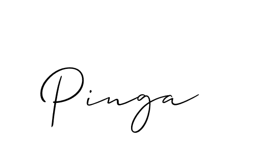 Pinga stylish signature style. Best Handwritten Sign (Allison_Script) for my name. Handwritten Signature Collection Ideas for my name Pinga. Pinga signature style 2 images and pictures png