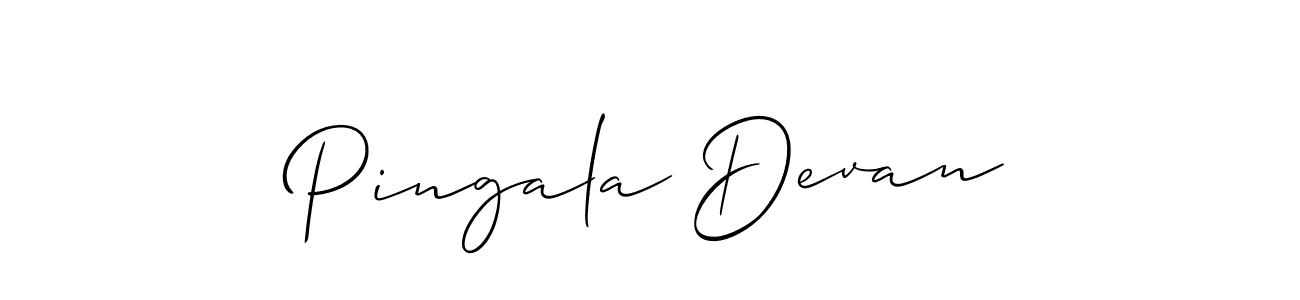 You should practise on your own different ways (Allison_Script) to write your name (Pingala Devan) in signature. don't let someone else do it for you. Pingala Devan signature style 2 images and pictures png