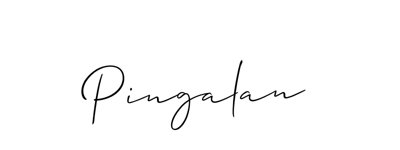 Create a beautiful signature design for name Pingalan. With this signature (Allison_Script) fonts, you can make a handwritten signature for free. Pingalan signature style 2 images and pictures png