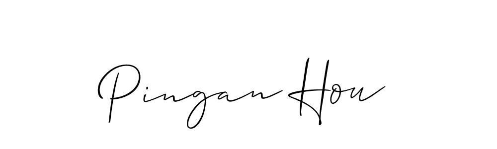 if you are searching for the best signature style for your name Pingan Hou. so please give up your signature search. here we have designed multiple signature styles  using Allison_Script. Pingan Hou signature style 2 images and pictures png