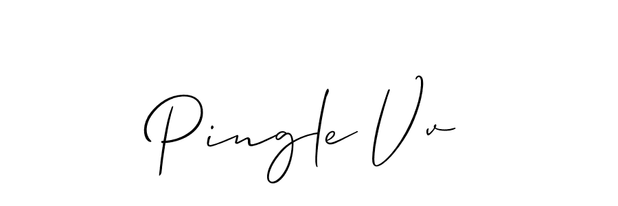 if you are searching for the best signature style for your name Pingle Vv. so please give up your signature search. here we have designed multiple signature styles  using Allison_Script. Pingle Vv signature style 2 images and pictures png