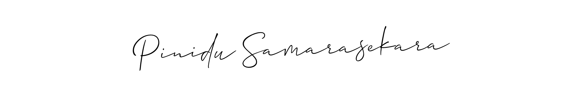 You should practise on your own different ways (Allison_Script) to write your name (Pinidu Samarasekara) in signature. don't let someone else do it for you. Pinidu Samarasekara signature style 2 images and pictures png