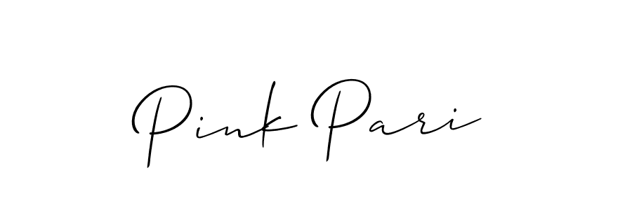 Create a beautiful signature design for name Pink Pari. With this signature (Allison_Script) fonts, you can make a handwritten signature for free. Pink Pari signature style 2 images and pictures png