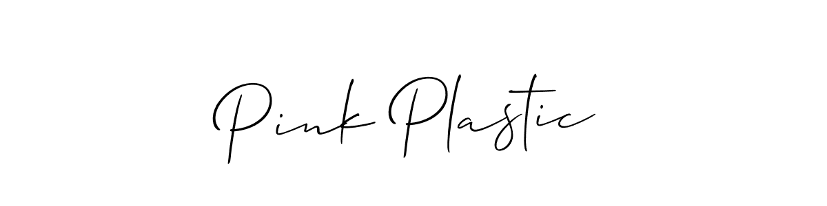 Allison_Script is a professional signature style that is perfect for those who want to add a touch of class to their signature. It is also a great choice for those who want to make their signature more unique. Get Pink Plastic name to fancy signature for free. Pink Plastic signature style 2 images and pictures png