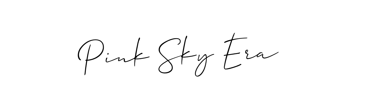 You should practise on your own different ways (Allison_Script) to write your name (Pink Sky Era) in signature. don't let someone else do it for you. Pink Sky Era signature style 2 images and pictures png