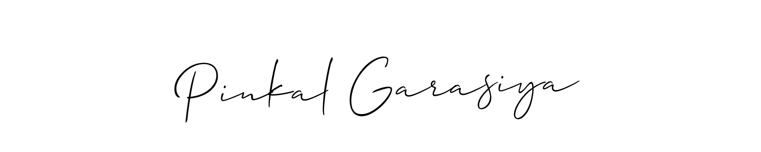 Create a beautiful signature design for name Pinkal Garasiya. With this signature (Allison_Script) fonts, you can make a handwritten signature for free. Pinkal Garasiya signature style 2 images and pictures png