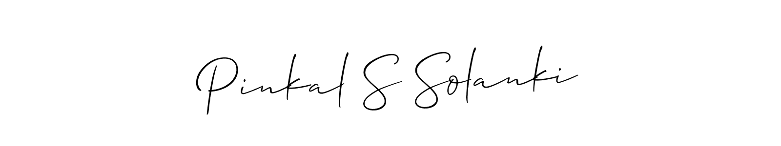 Pinkal S Solanki stylish signature style. Best Handwritten Sign (Allison_Script) for my name. Handwritten Signature Collection Ideas for my name Pinkal S Solanki. Pinkal S Solanki signature style 2 images and pictures png