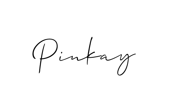 Use a signature maker to create a handwritten signature online. With this signature software, you can design (Allison_Script) your own signature for name Pinkay. Pinkay signature style 2 images and pictures png