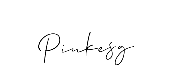 Use a signature maker to create a handwritten signature online. With this signature software, you can design (Allison_Script) your own signature for name Pinkesg. Pinkesg signature style 2 images and pictures png