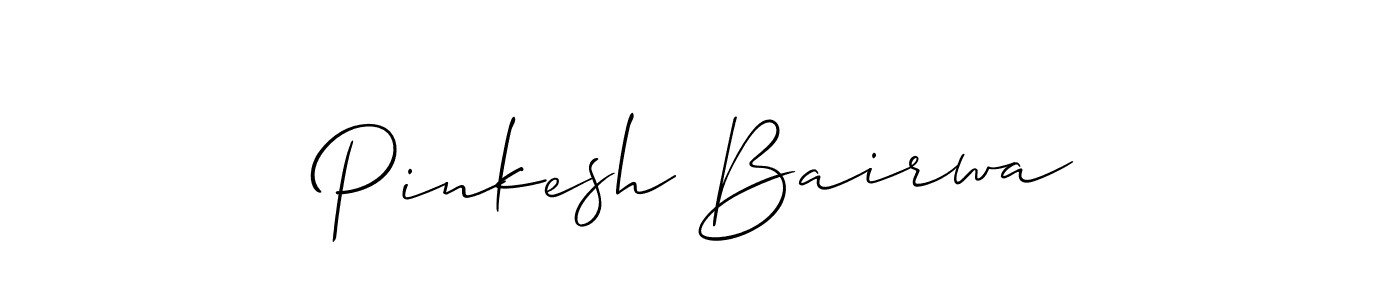 Similarly Allison_Script is the best handwritten signature design. Signature creator online .You can use it as an online autograph creator for name Pinkesh Bairwa. Pinkesh Bairwa signature style 2 images and pictures png