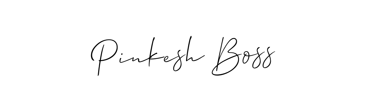 How to make Pinkesh Boss signature? Allison_Script is a professional autograph style. Create handwritten signature for Pinkesh Boss name. Pinkesh Boss signature style 2 images and pictures png