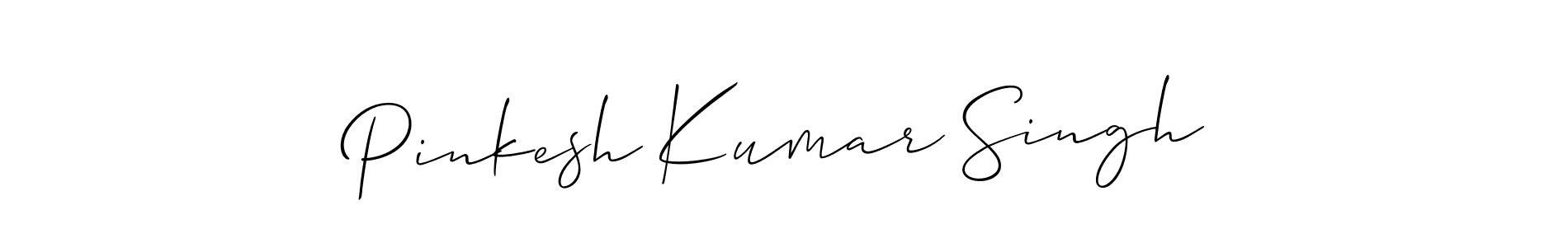 Make a beautiful signature design for name Pinkesh Kumar Singh. With this signature (Allison_Script) style, you can create a handwritten signature for free. Pinkesh Kumar Singh signature style 2 images and pictures png