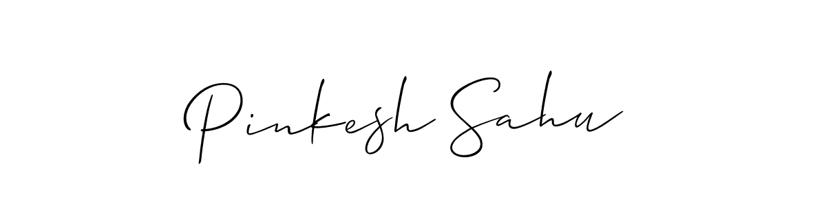 Also we have Pinkesh Sahu name is the best signature style. Create professional handwritten signature collection using Allison_Script autograph style. Pinkesh Sahu signature style 2 images and pictures png