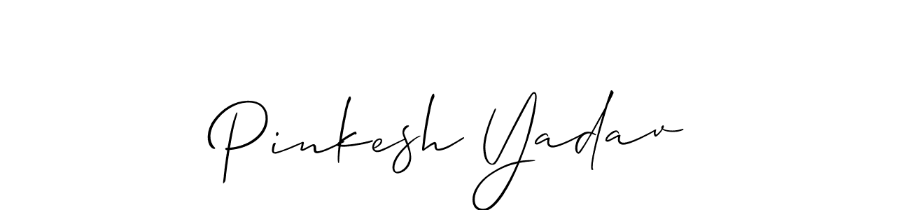 Pinkesh Yadav stylish signature style. Best Handwritten Sign (Allison_Script) for my name. Handwritten Signature Collection Ideas for my name Pinkesh Yadav. Pinkesh Yadav signature style 2 images and pictures png