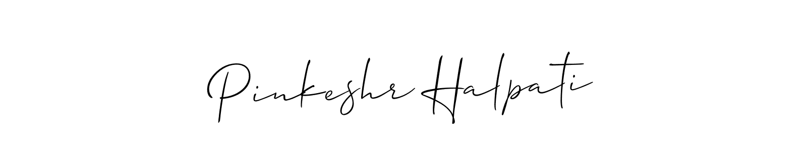 Similarly Allison_Script is the best handwritten signature design. Signature creator online .You can use it as an online autograph creator for name Pinkeshr Halpati. Pinkeshr Halpati signature style 2 images and pictures png