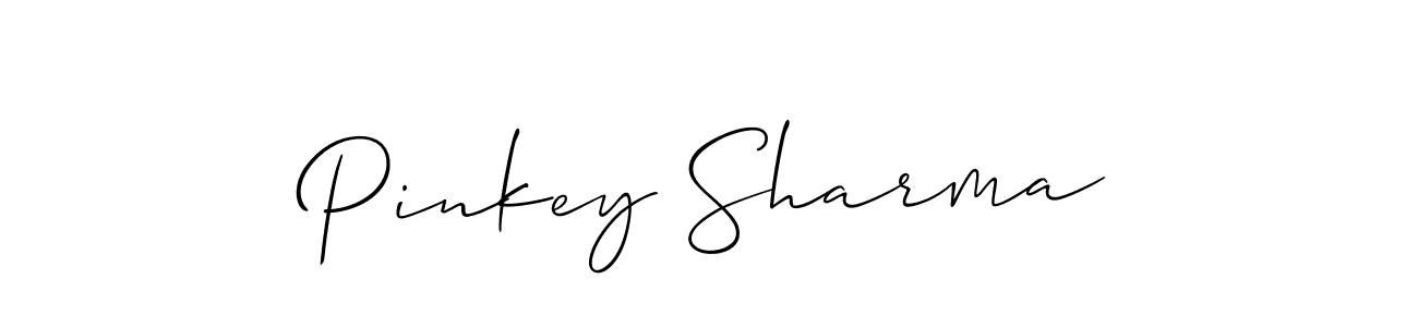 Also we have Pinkey Sharma name is the best signature style. Create professional handwritten signature collection using Allison_Script autograph style. Pinkey Sharma signature style 2 images and pictures png