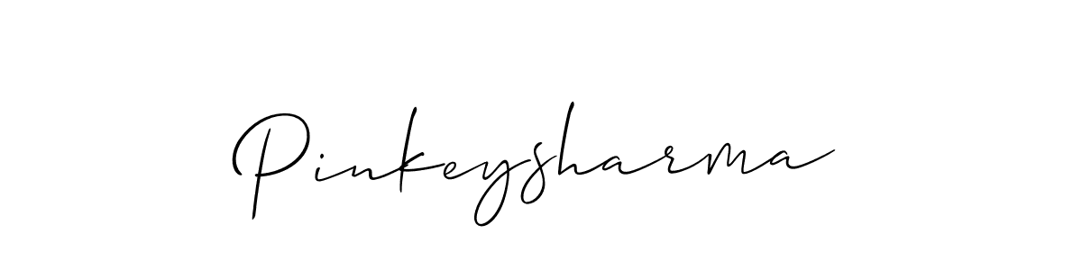 Allison_Script is a professional signature style that is perfect for those who want to add a touch of class to their signature. It is also a great choice for those who want to make their signature more unique. Get Pinkeysharma name to fancy signature for free. Pinkeysharma signature style 2 images and pictures png