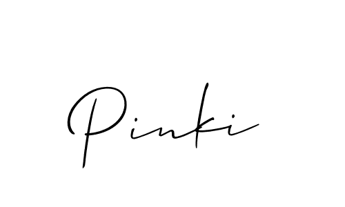 How to make Pinki signature? Allison_Script is a professional autograph style. Create handwritten signature for Pinki name. Pinki signature style 2 images and pictures png